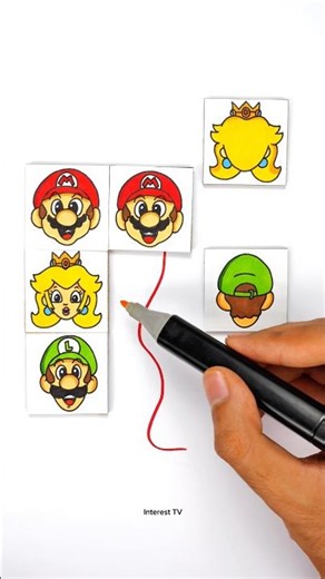 Super Mario Cardboard Line Correcting Game ❤️ #mario #game #trending