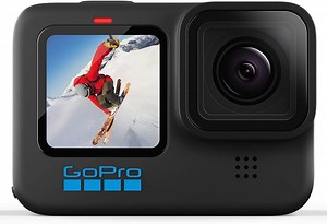 GoPro HERO10 Black Waterproof Action Camera with Front LCD and Touch Back, 5.3K60 Ultra HD Video, 23MP Photos, 1080p Live Streaming, Webcam, Stabilisation
