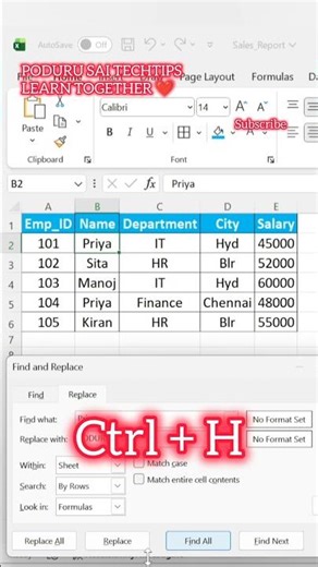 Day 44 - Must Know This Excel Tip ⚠️ Be Aware Before Using! #excel #shorts #podurutechtips