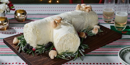 This Easy Yule Log Icebox Cake Is Made With Stacks of Sugar Cookies