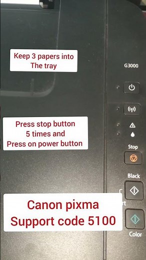 canon g2000, g3000 support code solving