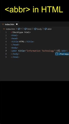 "abbr" tag in HTML #html