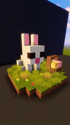 Easter Bunny 🐇- Minecraft tutorial #minecraft #minecraftbuilding #shorts