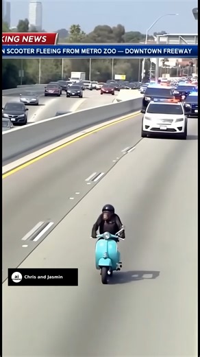 655K views · 1.5K reactions | Chimp escaped the zoo riding a scooter | Chris And Jasmin | Facebook