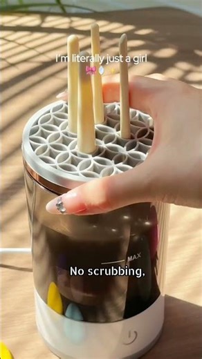 ✨ Electric Makeup Brush Cleaner – USB Brush Cleaning Machine. link in description 👇