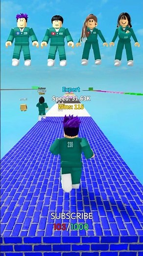 Squid Game Character Run Speed Challenge in Roblox 😱🔥 #roblox