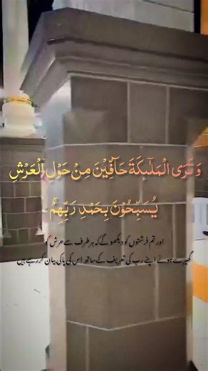 وَ تَرَى الْمَلٰٓىٕكَةَ حَآفِّیْنَ #quran #recitation