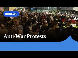 Police clash with pro-Palestinian protesters outside weapons expo in Melbourne | ABC News