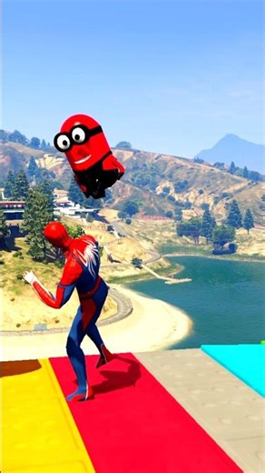 GTA 5 Epic Water Ragdolls | Spider-Man Jumps / Fails ep.81 #shorts