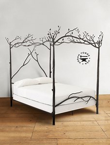 Iron Canopy Bed – Forest Canopy – American Made by Urban Forge - Etsy