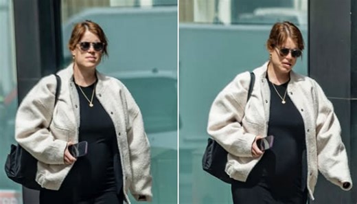 Princess Eugenie flaunts her baby bump in first appearance after announcing she is pregnant