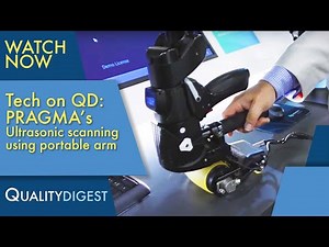 Ultrasonic scanning using portable arm #HxGN #hexagon #metrology