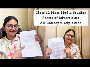 Class 12 Mass Media Unit 1 | Chapter 2: Forms of Advertising | Full Explanation (2025 Exam Prep)