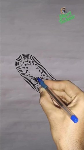 How To Draw A Virus | Amazing Virus Drawing #shorttechnic