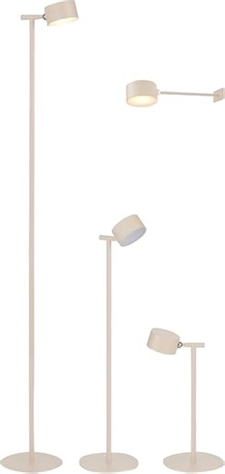 Northpoint LED Akku Stehlampe 3-in-1 Leselampe Dimmbar Flexibel als Steh- Tisch- & Wandleuchte Warmweißes Licht (3000K) Innen & Außen Höhenverstellbar bis 120 cm (beige)