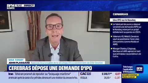 Cerebras dépose une demande d'IPO 🤖"On voit ici que Nvidia n'est potentiellement plus si seule tout là haut au niveau de ces puces spécifiques".🎙️ @Guillsommerer💬 @johnplassard