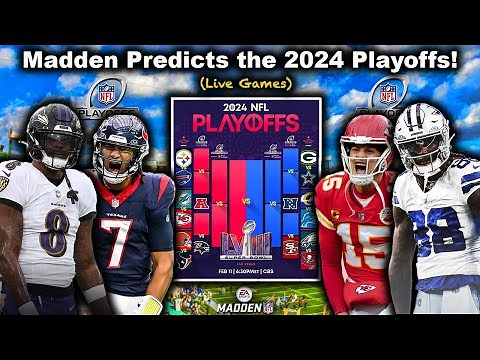 Simulating the 2024 NFL Playoffs on Madden 24!