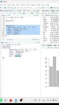 Barplot from a vector in RStudio