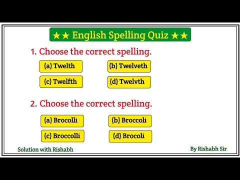 English spelling practice | Spelling mistakes in english | Correct spelling of words in english