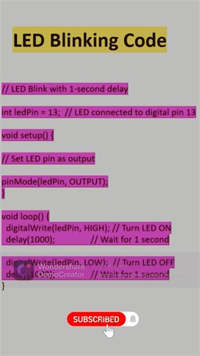 How to Blink an LED with Arduino #embeddedsystems #arduino #coding