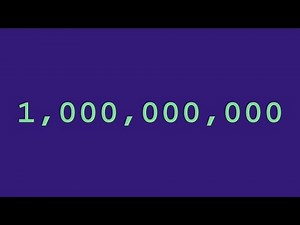 Colored Numbers from 0 to 1,000,000,000