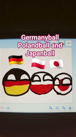 Germanyball Polandball and Japanball