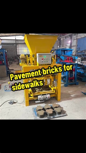Semi-automatic brick machine for producing paving bricks for sidewalks #brickmachinefactory #Hollowbrickmachine #PavementBricksForSidewalks
