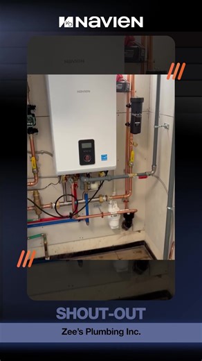 Check out this Navien NCB-240 combi-boiler install in Richmond, BC. @zeesplumbinginc helped this homeowner upgrade from an old boiler and hot water tank to an efficient system that delivers heat and endless hot water in one unit. Thanks for sharing your work, @zeesplumbinginc! 👏 | Navien, Inc