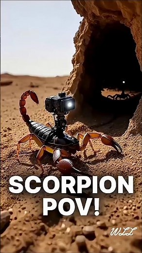 Desert Scorpion POV: Tiny Camera Reveals Secret Underground Colony 🦂#animals #shorts #usa