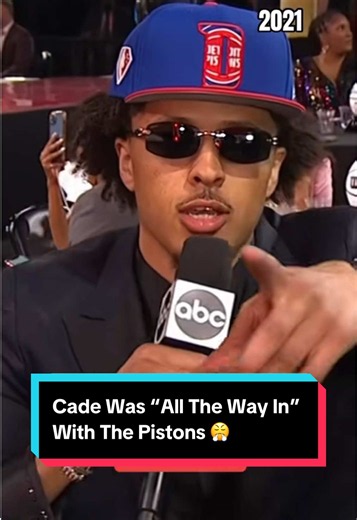 Throwback to when Cade put on the shades after getting drafted No. 1 in 2021 😎 #NBA #basketball #CadeCunningham #Pistons