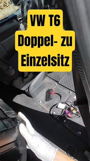 Doppelsitzbank zum Einzelsitz im T6 umbauen #vwt6 #carrepair #campervan