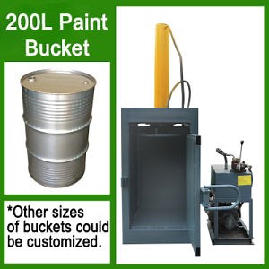 [Hot Item] 200L Paint Bucket Hydraulic Bailing Machine Pressing Baler