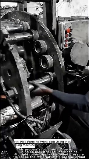 Metal Pipe Forming Work Tool Using Industrial Rolling Machine #worktool