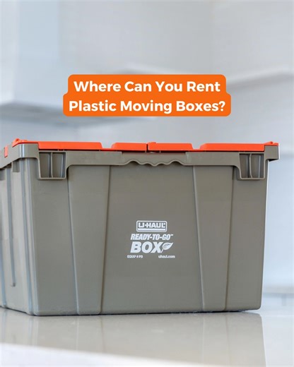 Did you know you could rent plastic moving boxes from U-Haul? Well, now you do! The Ready-To-Go Box is reusable, rentable, and ready for you 🤩 #PlasticMovingBoxes #UHaul | U-Haul