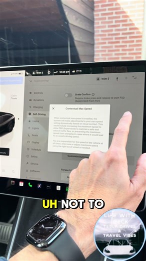 Tesla Full Self Driving Supervised in Europe Menu explained #tesla #fsd #teslafsd