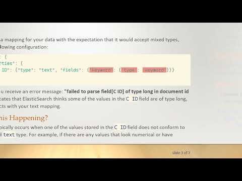 Resolving the failed to parse field[C ID] Error in ElasticSearch 7 and Kibana