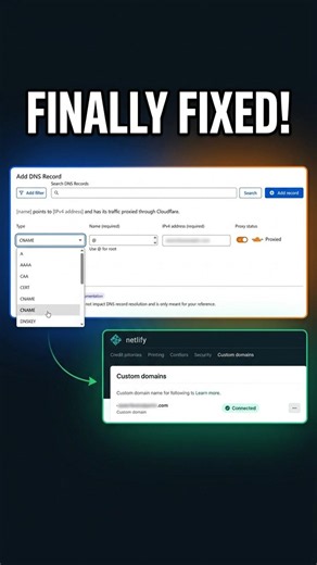 How to Connect Cloudflare DNS to Netlify (CNAME Setup) #Shorts