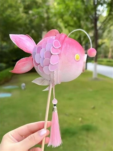 Làm đèn lồng con cá bằng nắm nhựa #diy #handmade