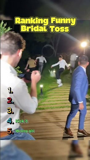 Ranking Bridal Toss Fails You Have to See to Believe! 😂💐#wedding #ranking #bridal #weddingfails