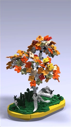 White birch Lego bonsai tree MOC. #bonsai #lego #tree #moc #afol