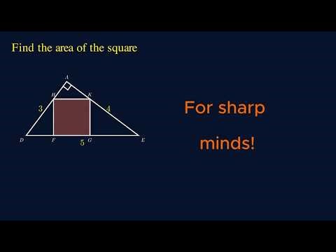 A Square Inside a Right Triangle | A Beautiful Similarity problem
