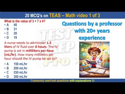 TEAS Math practice questions 1 of 3 | TEAS | #math #algebra #conversions #decimals #fractions