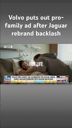 Pro-family Volvo ad being celebrated after Jaguar’s ‘woke’ rebranding #shorts