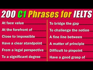 200 Advanced C1-Level Phrases | Advanced English for IELTS