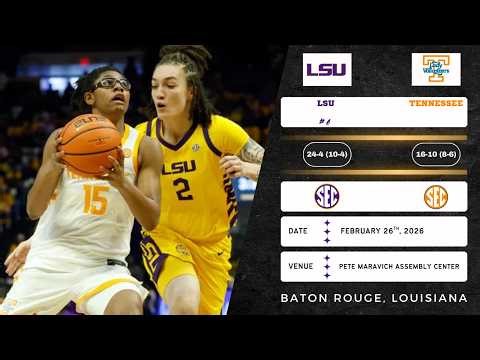 No. 6 LSU vs Tennessee | SEC | 2.26.26
