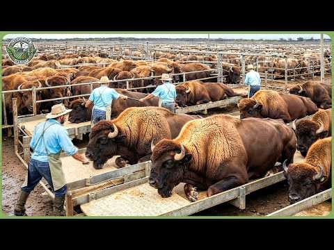 Thousands of Giant American Bison Processed Each Year Incredible Bison Farming Industry