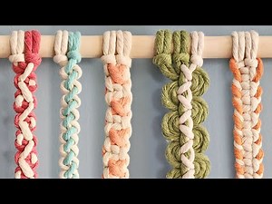 5 Colorful Macrame Knots | Square Knot Variations Tutorial