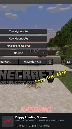 Ayarlanabilen Menü Modu! ⬇️ #minecraft #mod #shorts