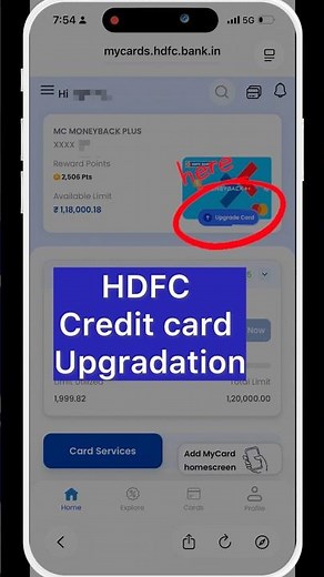 Hdfc mycards credit card app | hdfc credit card upgrade | hdfc credit card app | #hdfcbank