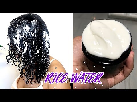 MASSIVE HAIR GROWTH ! DIY RICE WATER CURL CREAM